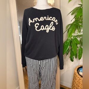 American Eagle Sweatshirt with White Lettering.
